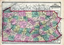Pennsylvania State Map, Schuylkill County 1875